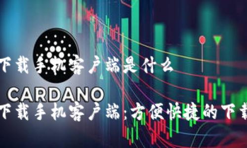 比特下载手机客户端是什么

比特下载手机客户端：方便快捷的下载工具