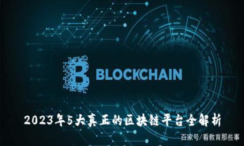 2023年5大真正的区块链平台全解析